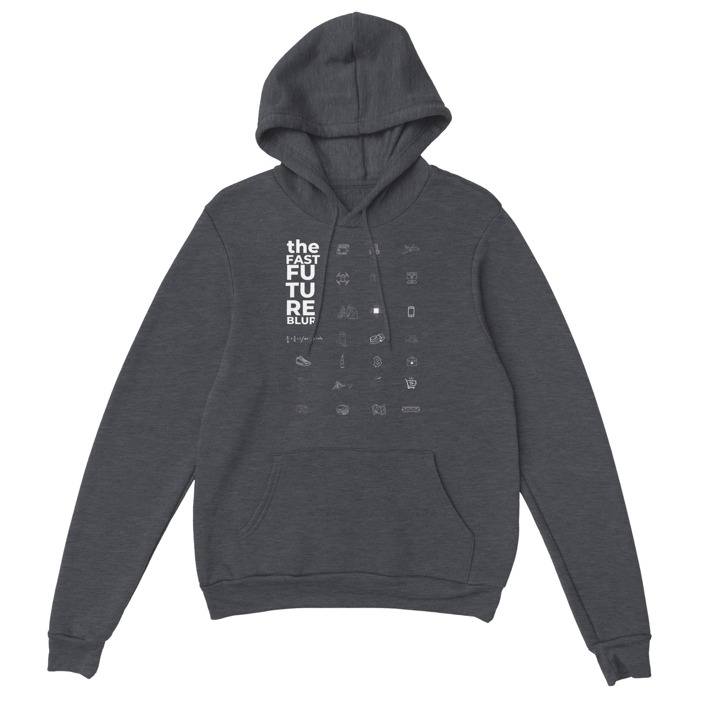 Classic Unisex Pullover Hoodie: The Fast Future Blur Icons